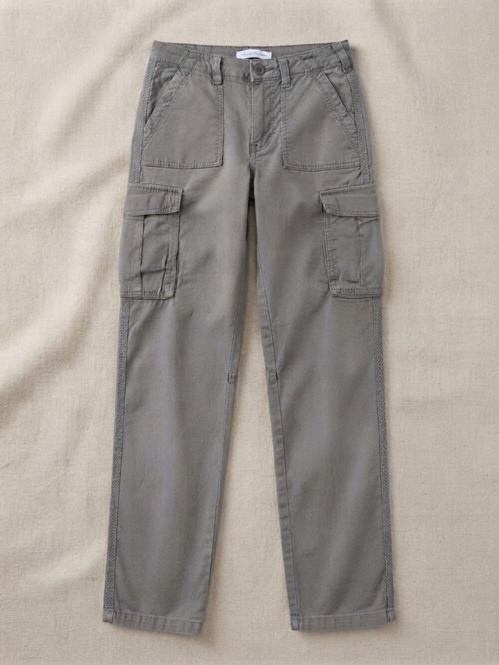 Gray Cargo Straight Leg Pants Size Small Utility Y2K Streetwear Casual